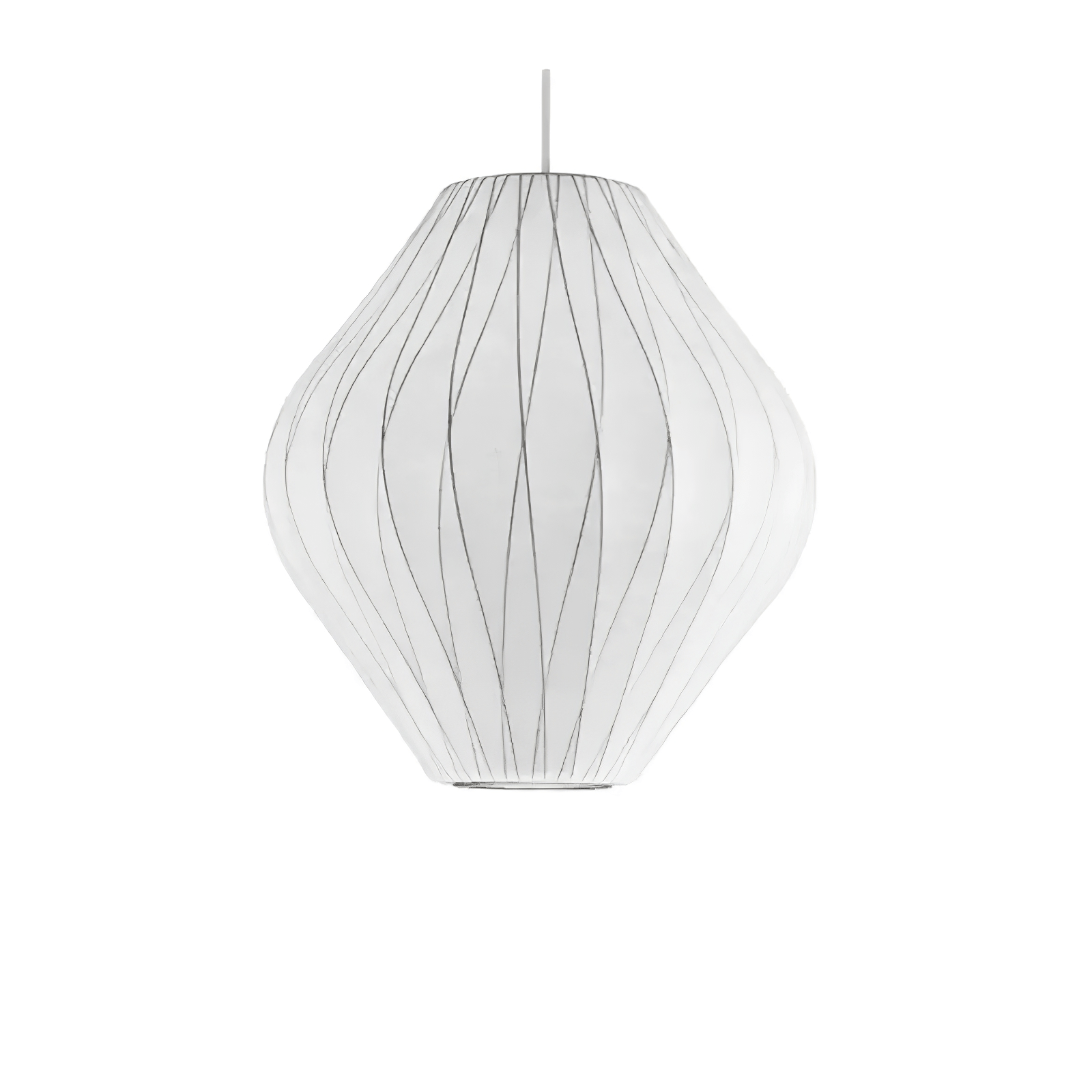 Bubble Pendant Light for Dining Room & Living Room – White Crisscross Shade Mid-Century Ceiling Light, Modern Entryway Hanging Lamp