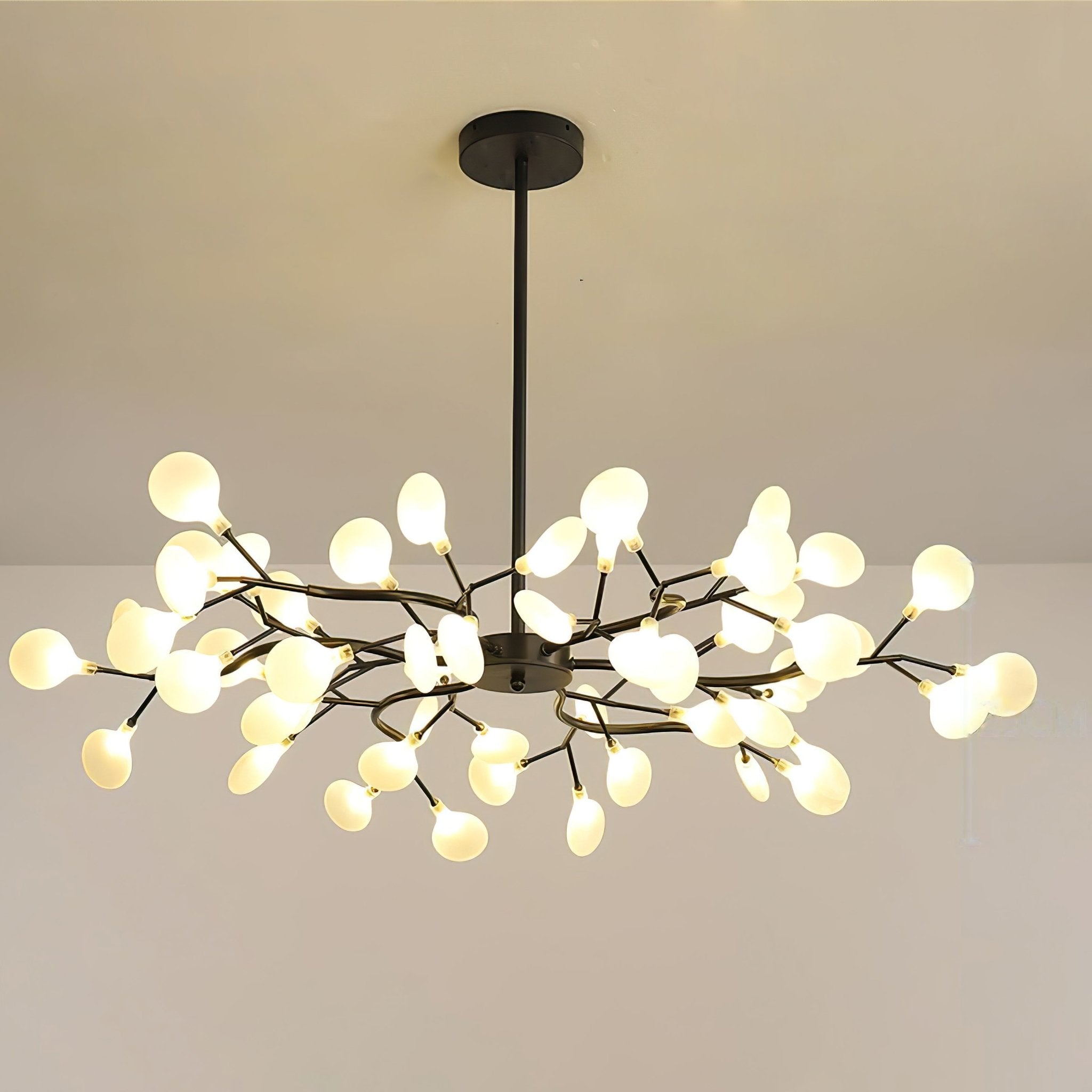 Sputnik Chandelier for Dining Room & Entryway – Mid-Century LED Starburst Ceiling Light, Modern Living Room Statement Chandelier