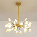 Sputnik Chandelier for Dining Room & Entryway – Mid-Century LED Starburst Ceiling Light, Modern Living Room Statement Chandelier