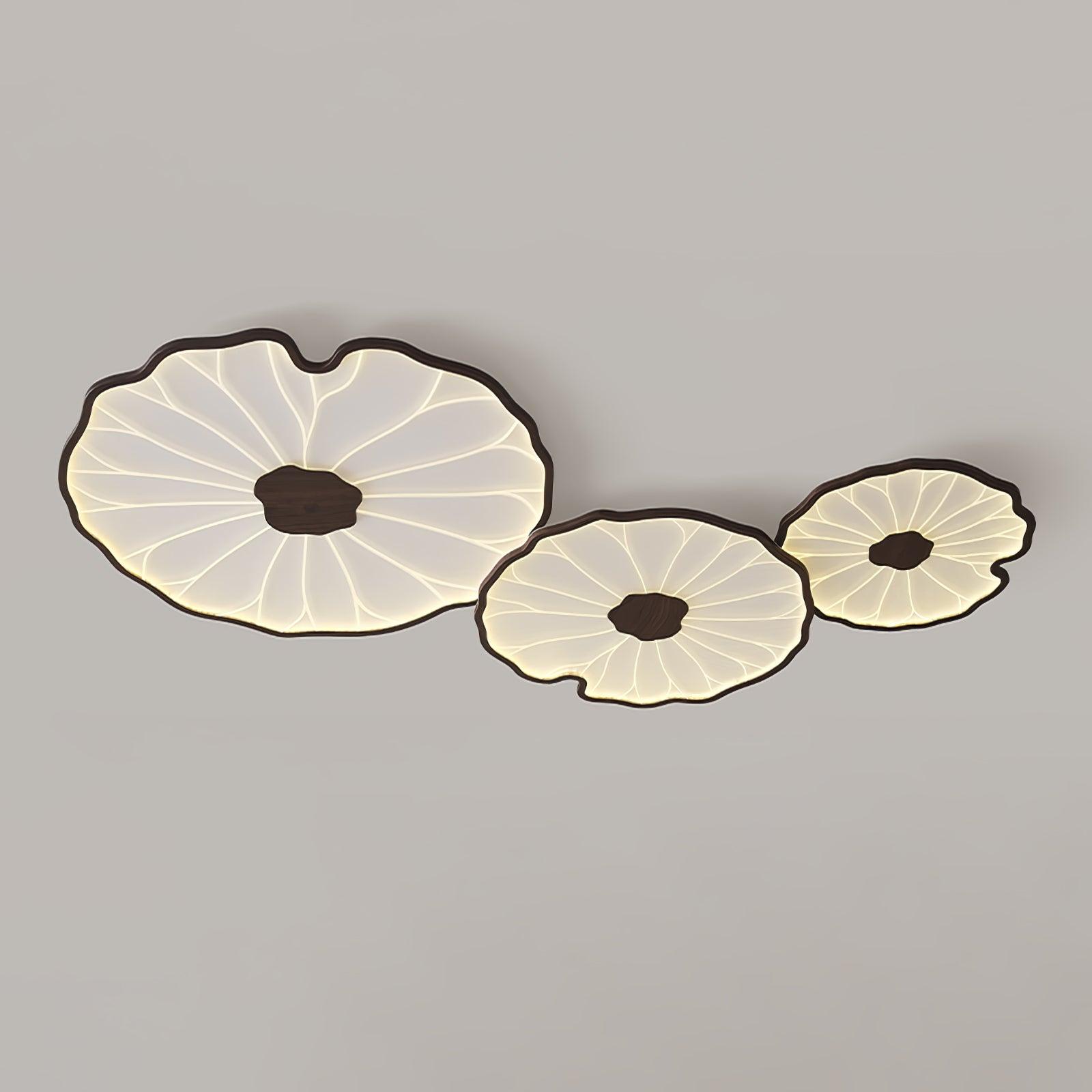 Lotus Leaf Ceiling Light for Bedroom & Living Room – Layered Sculptural LED Flush Mount, Modern Organic Dining & Entryway Fixture