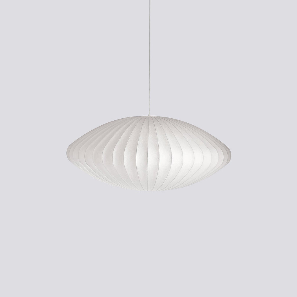 Bubble Pendant Light for Dining Room & Living Room – White Crisscross Shade Mid-Century Ceiling Light, Modern Entryway Hanging Lamp
