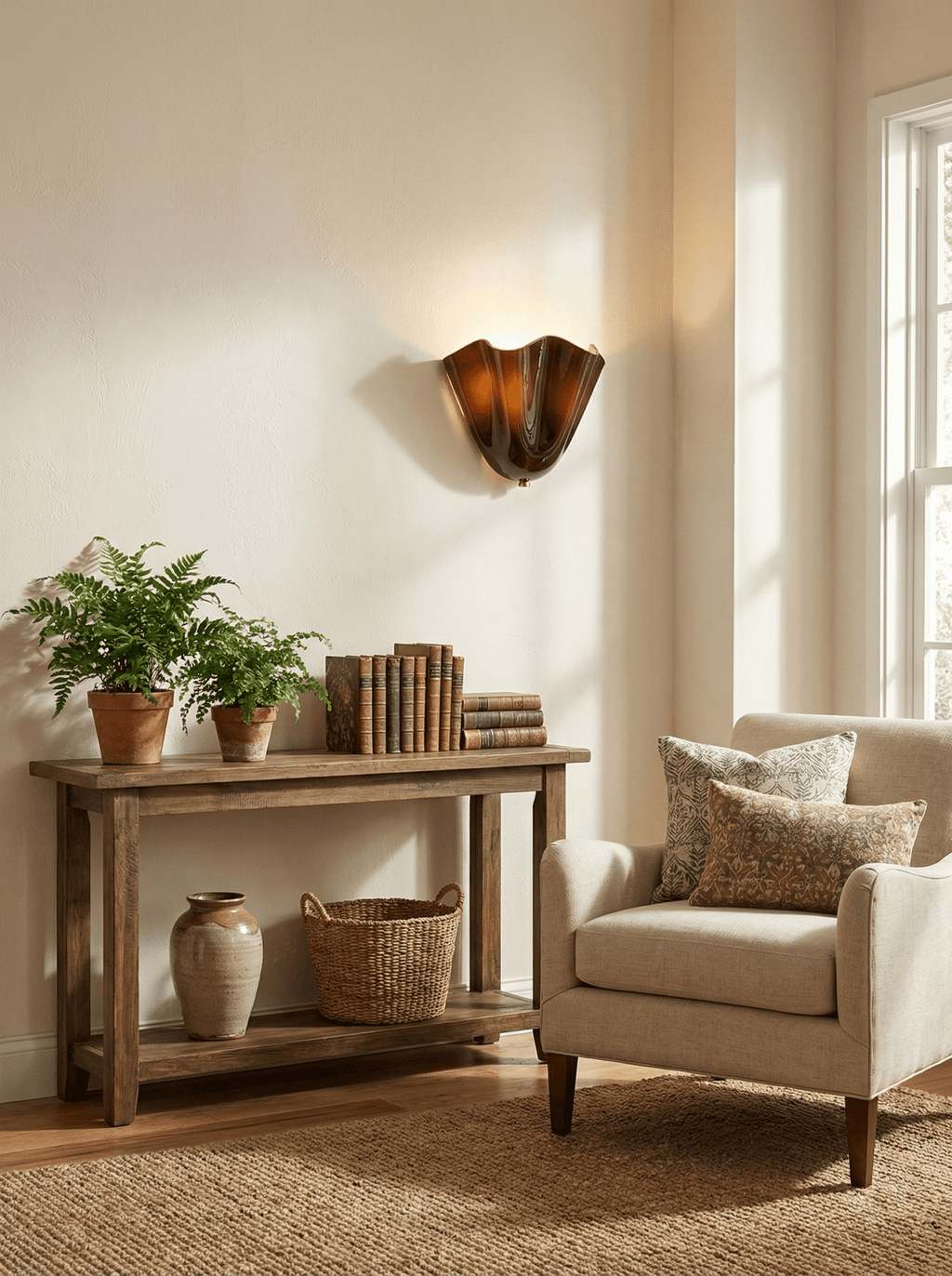Petal Wall Sconce for Bedroom & Hallway – Sculptural Flower LED Wall Light, Modern Organic Living Room & Entryway Wall Lamp