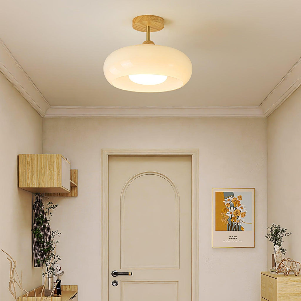 Flush Mount Ceiling Light for Hallway & Bedroom – Modern Low-Profile LED Ceiling Light, French Minimalist Kitchen & Entryway Fixture